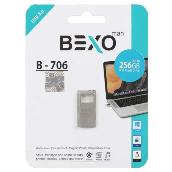 تصویر فلش مموری بکسو مدل B-706 USB3.0 ظرفیت 256 گیگابایت