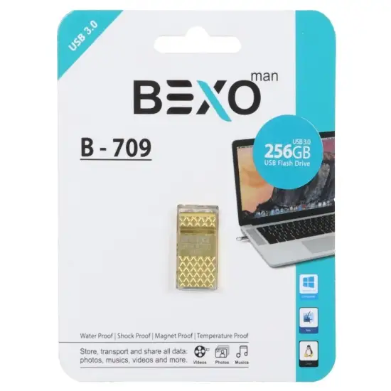 تصویر فلش مموری بکسو مدل B-709 USB3.0 ظرفیت 256 گیگابایت