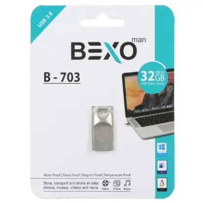 نمایش جزئیات فلش مموری بکسو مدل B-703 USB3.0 ظرفیت 32 گیگابایت