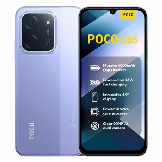 تصویر گوشی موبایل شیائومی مدل Poco C85 دو سیم کارت ظرفیت 128 گیگابایت و رم 6 گیگابایت