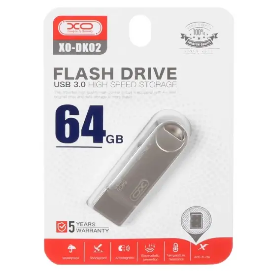 تصویر فلش مموری ایکس او مدل DK02 USB 3.0 ظرفیت 64 گیگابایت