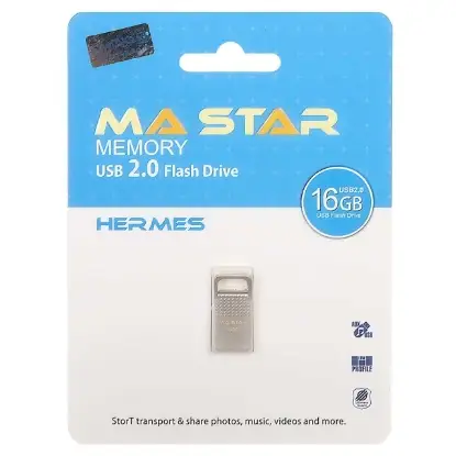 نمایش جزئیات فلش مموری ام ای استار مدل Hermes USB 2.0 ظرفیت 16 گیگابایت