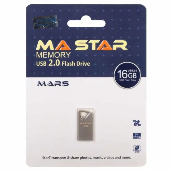 تصویر فلش مموری ام ای استار مدل Mars USB 2.0 ظرفیت 16 گیگابایت