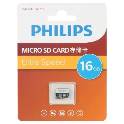 نمایش جزئیات کارت حافظه MicroSDHC فیلیپس مدل Class 10 U1 Ultra ظرفیت 16 گیگابایت