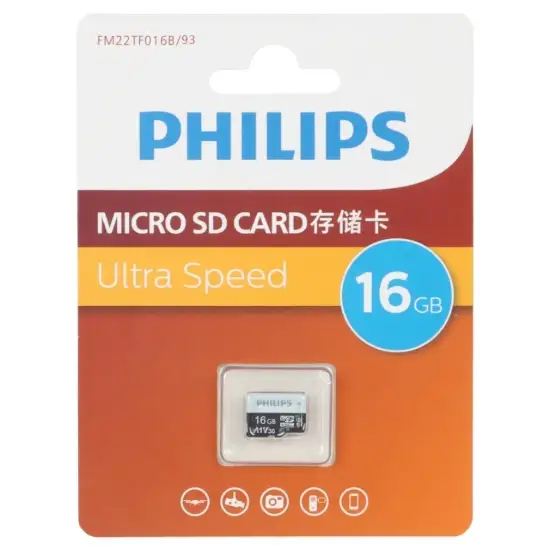 تصویر کارت حافظه MicroSDHC فیلیپس مدل Class 10 U1 Ultra ظرفیت 16 گیگابایت