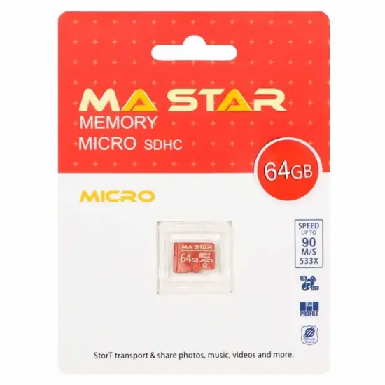 تصویر کارت حافظه MicroSDHC ام ای استار مدل Micro U1 سرعت (90MB/s) ظرفیت 64 گیگابایت