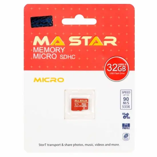 تصویر کارت حافظه MicroSDHC ام ای استار مدل Micro U1 سرعت (90MB/s) ظرفیت 32 گیگابایت