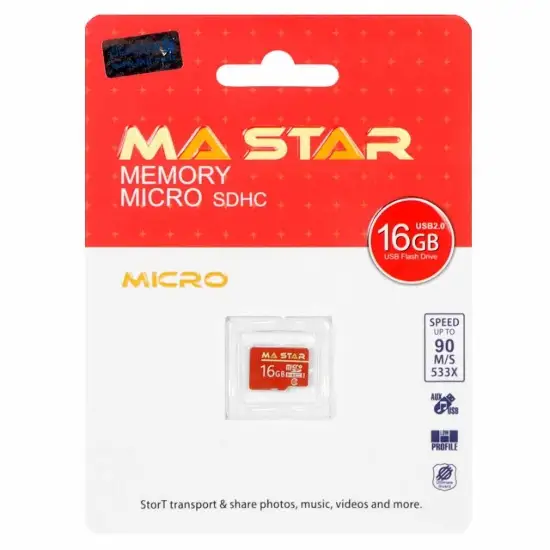 تصویر کارت حافظه MicroSDHC ام ای استار مدل Micro 533X U1 سرعت (90MB/s) ظرفیت 16 گیگابایت