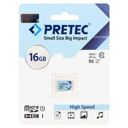 نمایش جزئیات کارت حافظه MicroSDHC پرتک مدل Micro 533X U1 سرعت (90MB/s) ظرفیت 16 گیگابایت