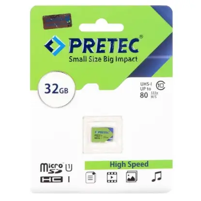 نمایش جزئیات کارت حافظه MicroSDHC پرتک مدل Micro 533X U1 سرعت (80MB/s) ظرفیت 32 گیگابایت