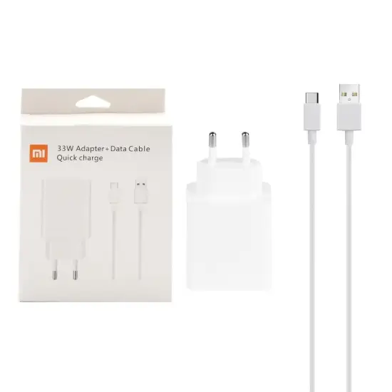 تصویر شارژر دیواری 33 وات تک پورت شیائومی مدل MDY-11-EZ به همراه کابل شارژ USB-C