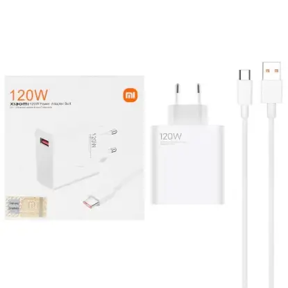 نمایش جزئیات شارژر دیواری 120وات تک پورت شیائومی مدل VCA7GACH به همراه کابل شارژ USB-C