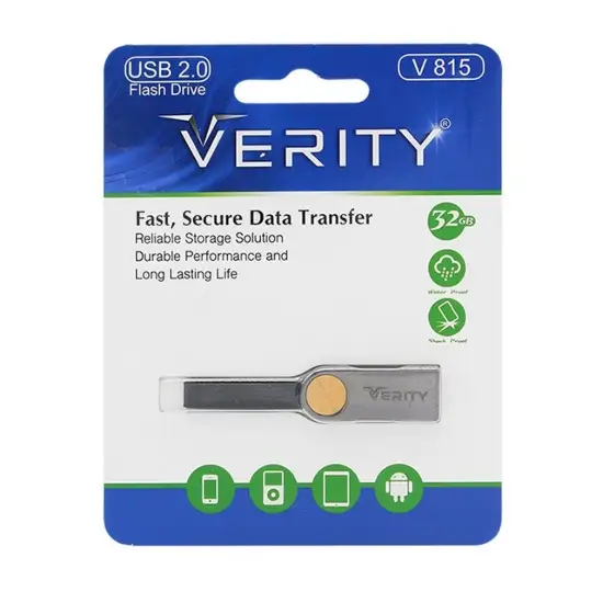 تصویر فلش مموری وریتی مدل V815 USB2.0 ظرفیت 32 گیگابایت