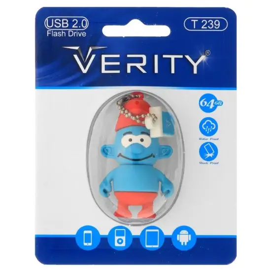 تصویر فلش مموری وریتی مدل T239 USB2.0 ظرفیت 64 گیگابایت عروسکی