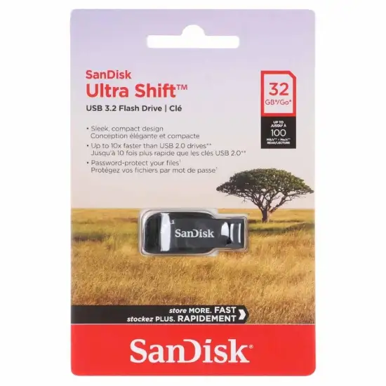 تصویر فلش مموری سن دیسک مدل Ultra Shift USB3.2 ظرفیت 32 گیگابایت