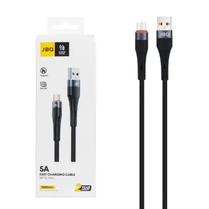 نمایش جزئیات کابل تبدیل فست شارژ اندروید جی بی کیو مدل CA-514 به طول 1.5 متر