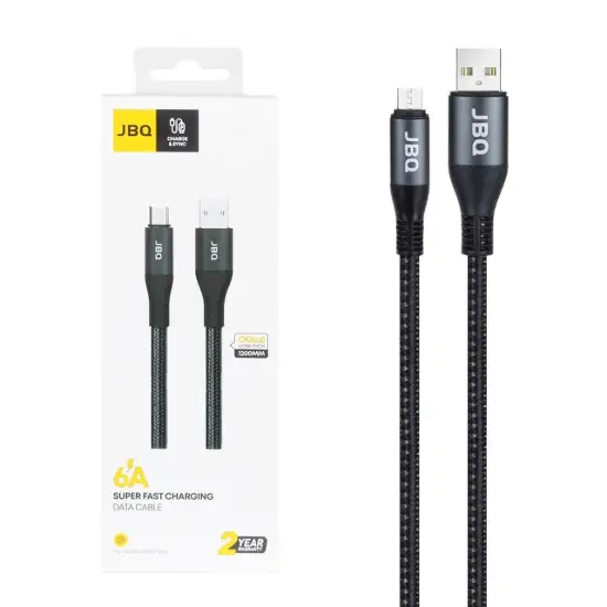 تصویر کابل تبدیل شارژ اندروید جی بی کیو مدل CA-524 به طول 1.2 متر