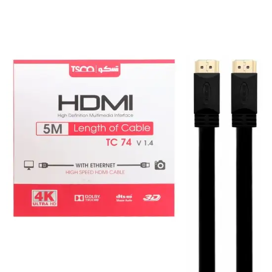 تصویر کابل HDMI تسکو مدل TC 74 به طول 5 متر