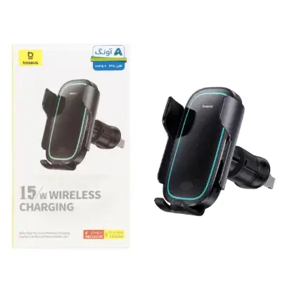 نمایش جزئیات پایه نگهدارنده و شارژر بی سیم گوشی موبایل بیسوس مدل BS-CM023