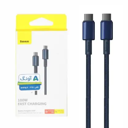 نمایش جزئیات کابل تبدیل USB-C به USB-C بیسوس مدل Tungsten Gold