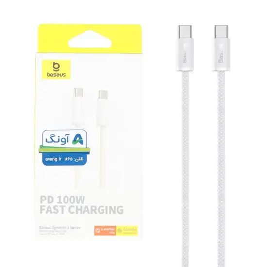 تصویر کابل تبدیل USB-C به USB-C بیسوس مدل Dynamic 3 Series CB000076