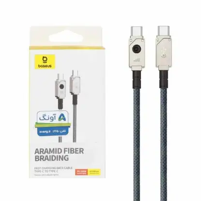 نمایش جزئیات کابل تبدیل USB-C به USB-C بیسوس مدل Arming Fiber Braiding CB00051  طول 2 متر