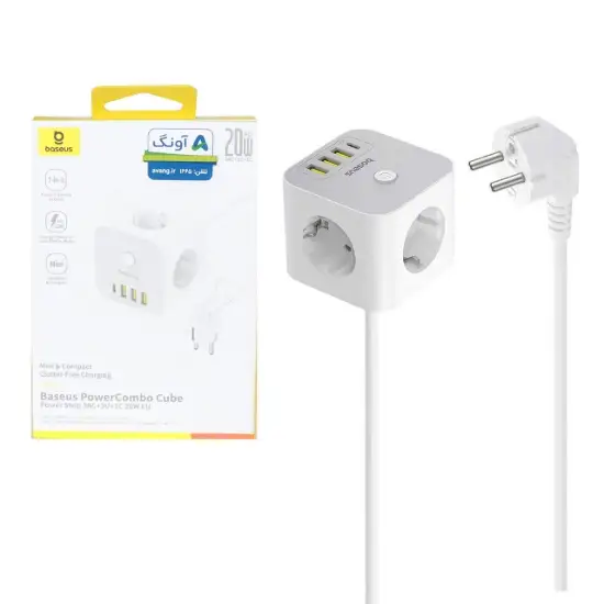 تصویر چند راهی برق بیسوس مدل  Power Combo Cube S321A