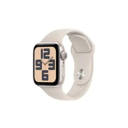 نمایش جزئیات ساعت هوشمند اپل واچ مدل Series SE 2025 Starlight Al Starlight SB 44mm 