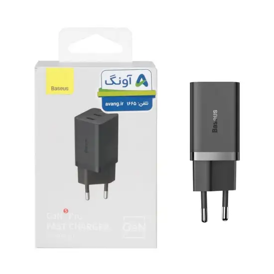تصویر شارژر دیواری 40 وات تک پورت بیسوس مدل GaN Pro CCGAN40CE-M