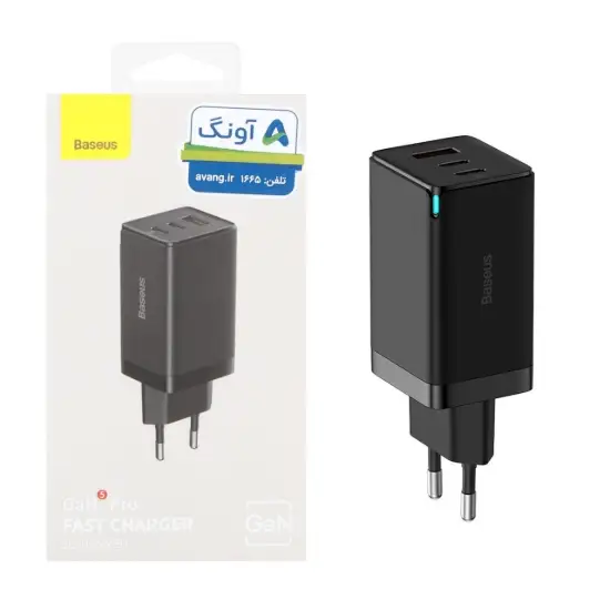 تصویر شارژر دیواری 65 وات تک پورت بیسوس مدل Gan Pro 65W CCGAN65E5
