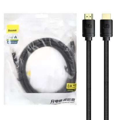 نمایش جزئیات کابل HDMI بیسوس مدل CAKGQ-L01 طول 3 متر