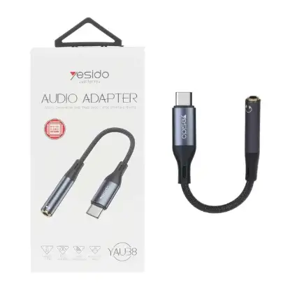 نمایش جزئیات تبدیل USB-C به AUX یسیدو مدل YAU38