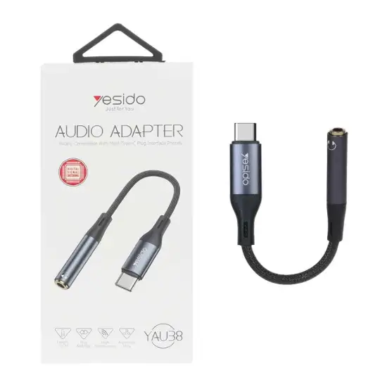 تصویر تبدیل USB-C به AUX یسیدو مدل YAU38