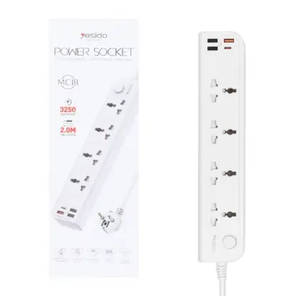 نمایش جزئیات چندراهی برق 4 خانه یسیدو مدل MC18