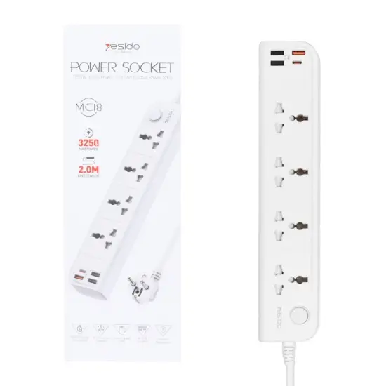 تصویر چندراهی برق 4 خانه یسیدو مدل MC18