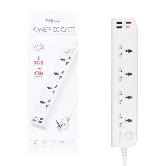 تصویر چندراهی برق 4 خانه یسیدو مدل MC22