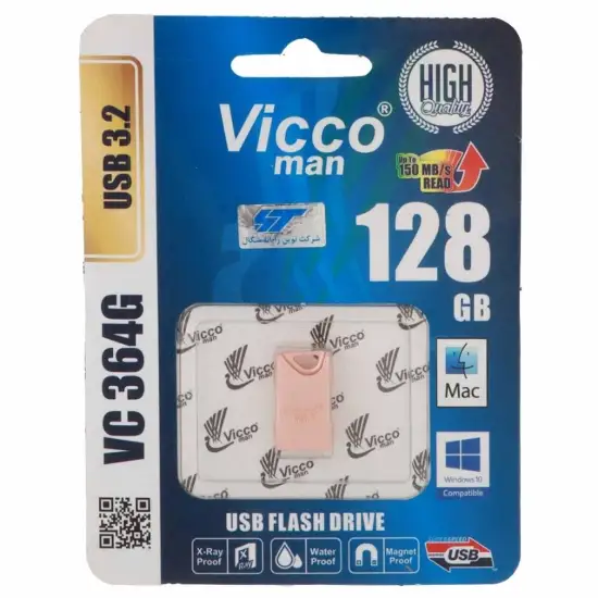 تصویر فلش مموری ویکومن مدل VC364 USB3.2 ظرفیت 128 گیگابایت
