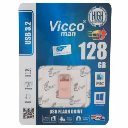 نمایش جزئیات فلش مموری ویکومن مدل VC374 USB3.2 ظرفیت 128 گیگابایت