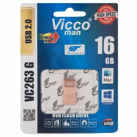 تصویر فلش مموری ویکومن مدل VC263 USB2.0 ظرفیت 16 گیگابایت