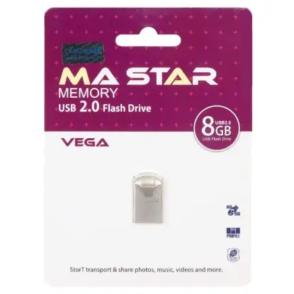 نمایش جزئیات فلش مموری ام ای استار مدل Vega USB 2.0 ظرفیت 8 گیگابایت