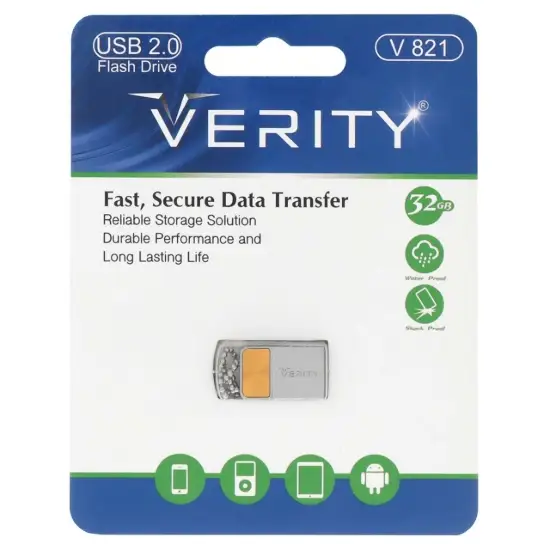 تصویر فلش مموری وریتی مدل V821 USB2.0 ظرفیت 32 گیگابایت