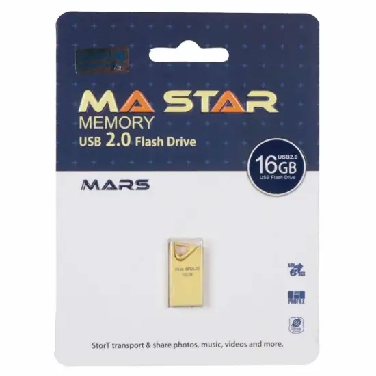 تصویر فلش مموری ام ای استار مدل Mars USB 2.0 ظرفیت 16 گیگابایت