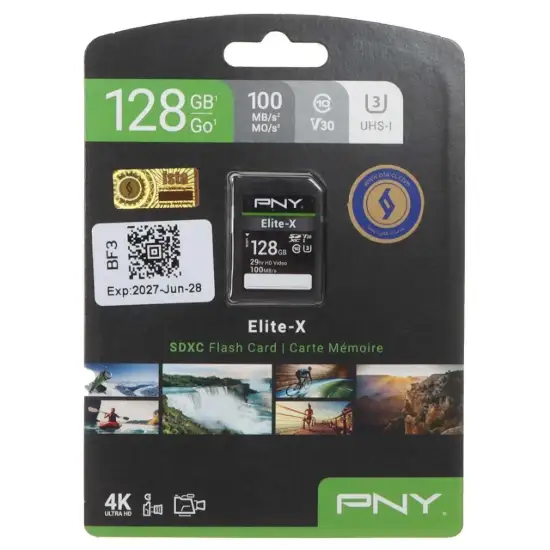 تصویر کارت حافظه microSDXC پی ان وای مدل Elite-X کلاس 10سرعت U3 UHS-I 100MBps ظرفیت 128 گیگابایت