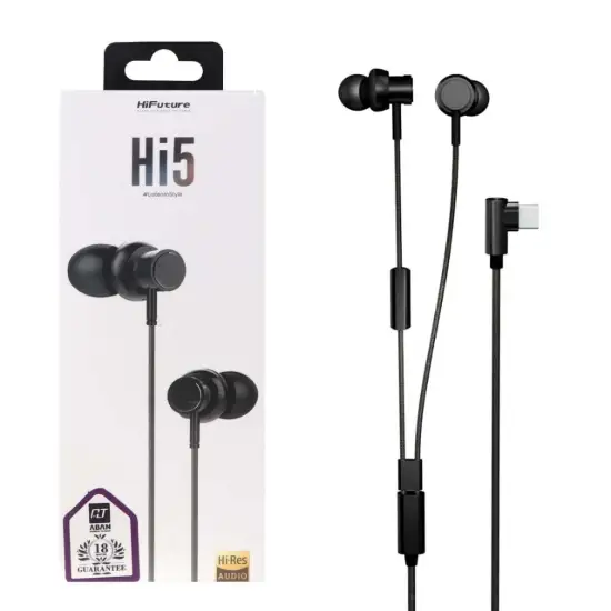 تصویر هندزفری با سیم های فیوچر مدل Hi5