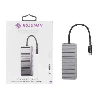 نمایش جزئیات هاب 7 پورت USB-C کلومن مدل KH-U1