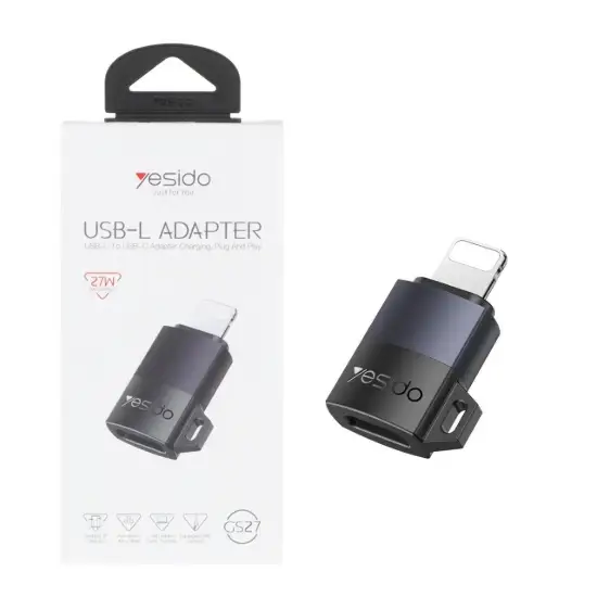 تصویر تبدیل USB-C به لایتنینگ یسیدو مدل GS27