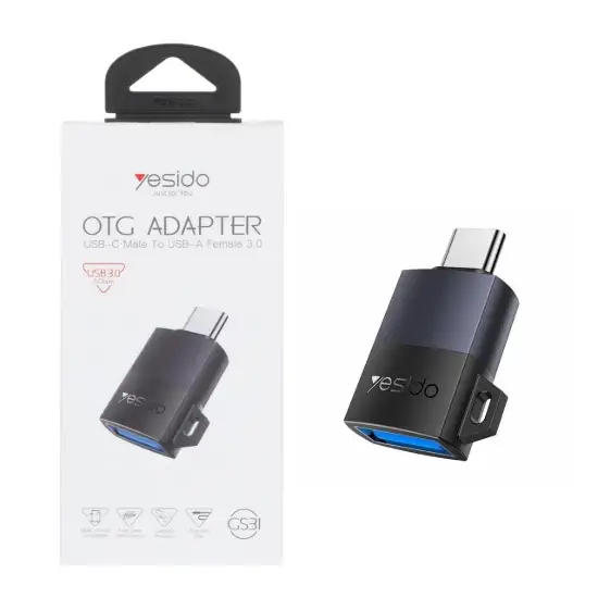 تصویر تبدیل USB3.0 به لایتنینگ یسیدو مدل GS31