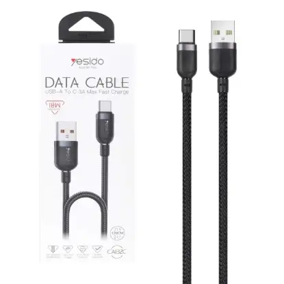 نمایش جزئیات کابل تبدیل USB به USB-C یسیدو مدل CAI32C به طول 1.2 متر