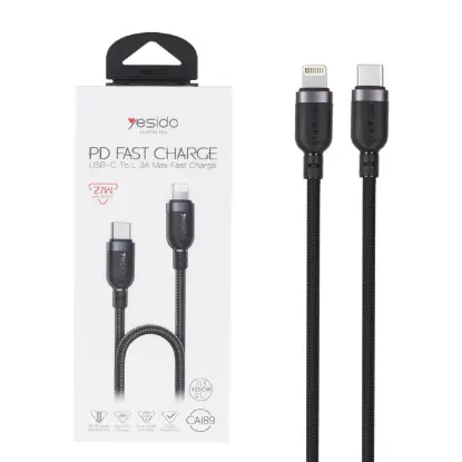 نمایش جزئیات کابل تبدیل USB-C به لایتنینگ یسیدو مدل CAI89 به طول 1.2 متر