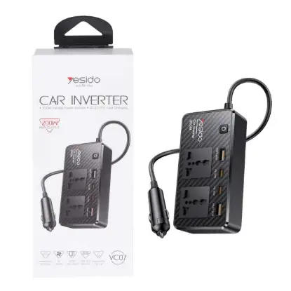 نمایش جزئیات اینورتر 200 وات یسیدو مدل VC07